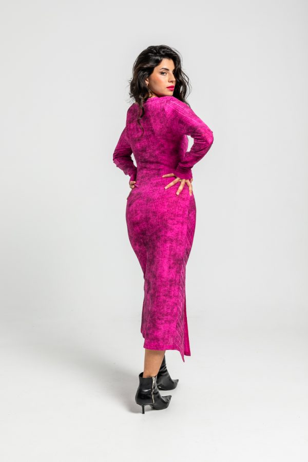 Vestido drapeado lateral canale efe