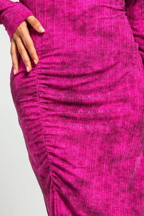 Vestido drapeado lateral canale efe