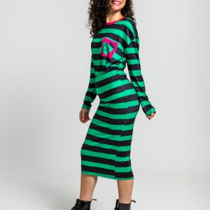 Falda midi elastica