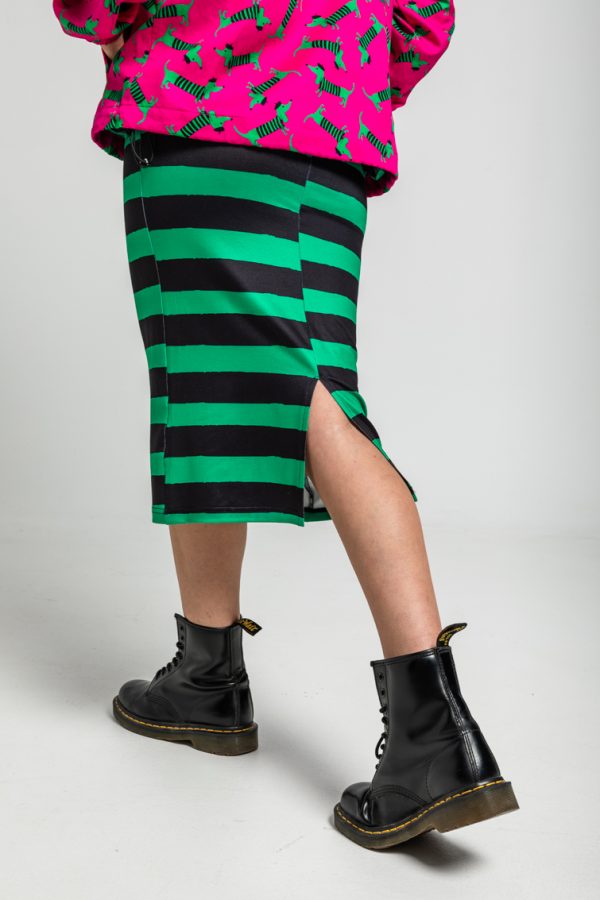 Falda midi elastica