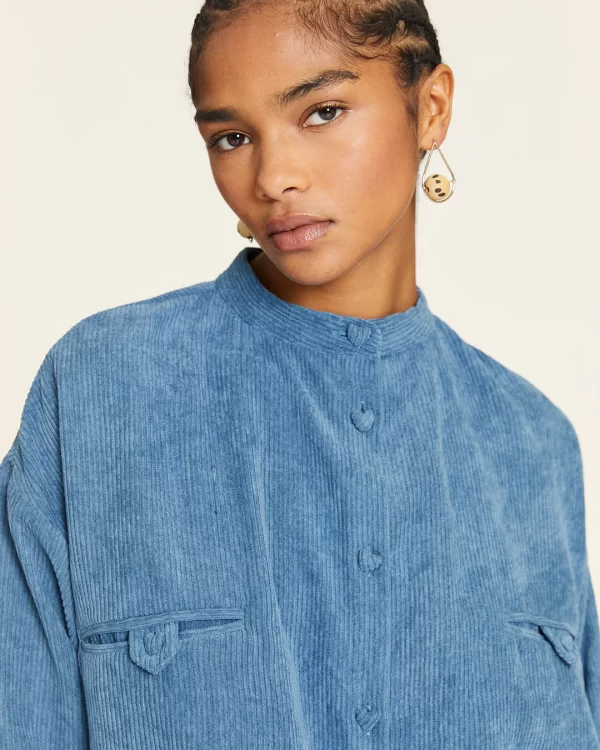 BLUE MAO CORDUROY SHIRT