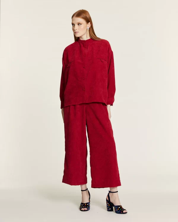 RED MAO CORDUROY SHIRT