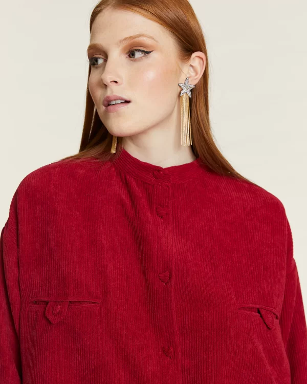 RED MAO CORDUROY SHIRT
