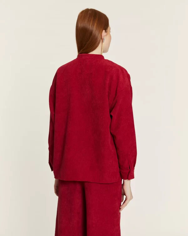 RED MAO CORDUROY SHIRT