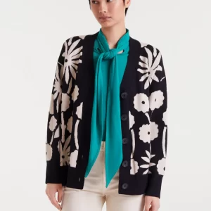Tofu print jacquard jacket
