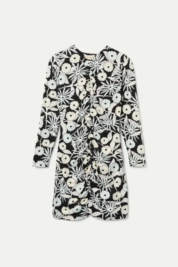 Short dress with tofu print