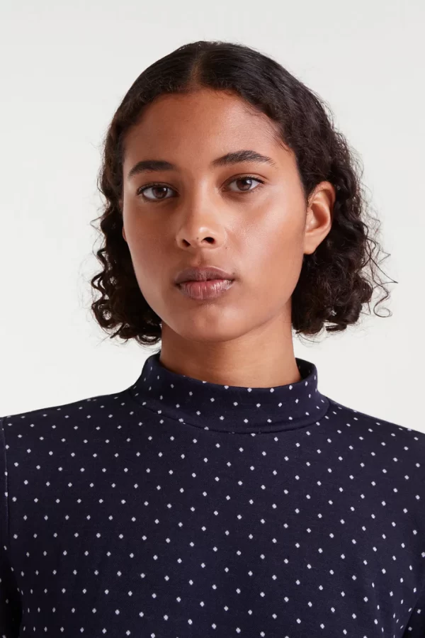 Vestido corto jacquard con estampado Super Mini Dots