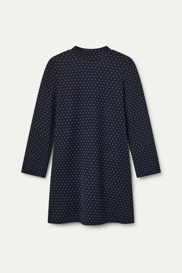 Vestido corto jacquard con estampado Super Mini Dots