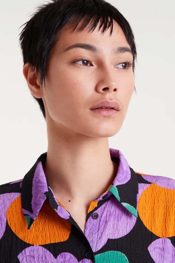 Apricot print shirt