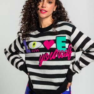 Love yourself sueter sencillo tejido