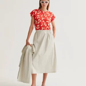 Off-white midi skirt
