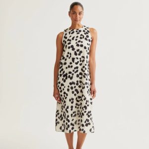 Dalmatian print midi dress